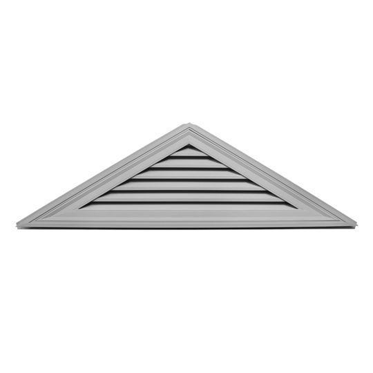 Mid-America Siding Components 20-1/2" x 70-1/2" Triangle Gable Vent with 7/12 Pitch White (001)