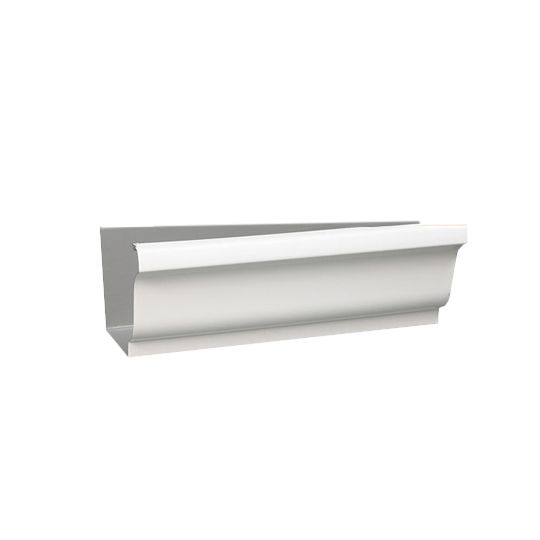 Berger Building Products .032" x 5" x 40' K-Style Painted Aluminum Gutter Hemback High Gloss White