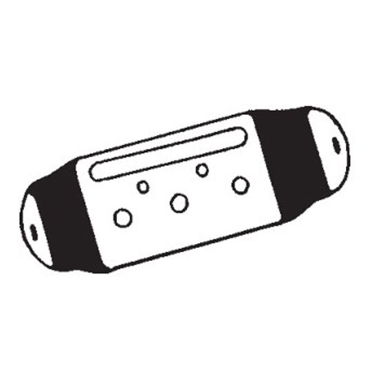 2" x 3" Painted Aluminum Pipe Clip