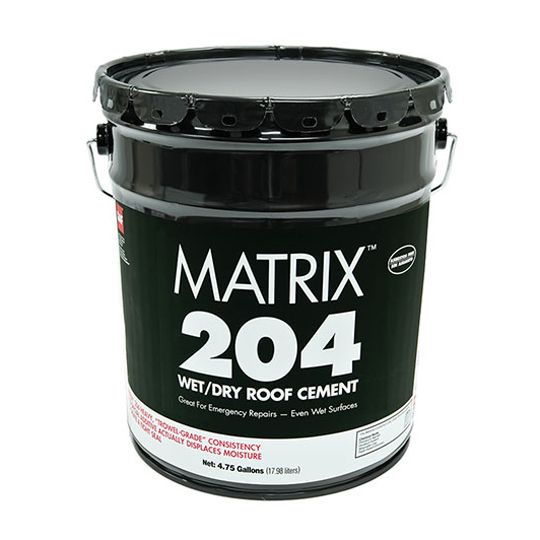 GAF Matrix&trade; 204 Wet/Dry Roof Cement 5 Gallon Pail