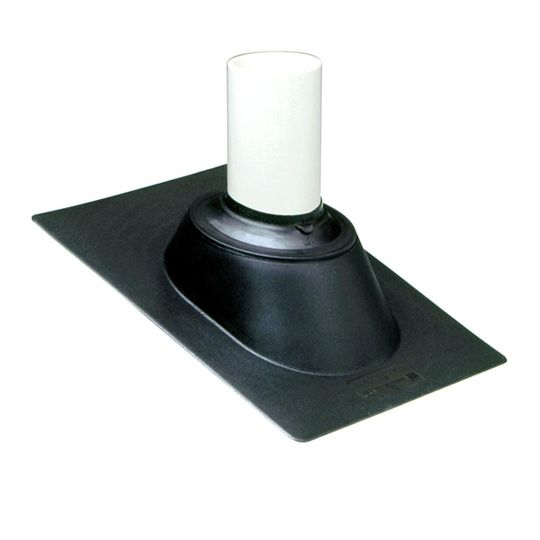 IPS Multi-Size 3 in 1 (3 N 1) Hard Plastic Base Roof Flashing for 1-1/4", 1-1/2", 2", or 3" Vent Pipe Brown