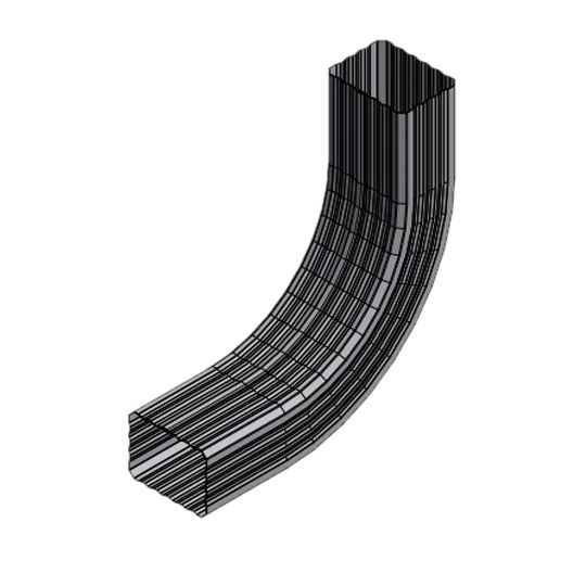 Atas Metals 3" x 4" A Corrugated Downspout "A" Style Elbow Forest Green