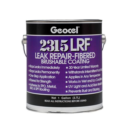 Geocel 2315 Leak Repair-Fibered Brushable Coating - 1 Gallon Can White