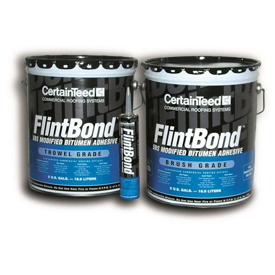 CertainTeed Roofing FlintBond Modified Bitumen Brush Grade Adhesive - 5 Gallon Pail