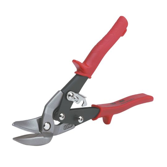 Malco Forged Steel Aviation Snips - Offset Cuts Straight & Left Red