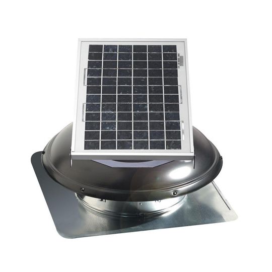 Air Vent Solar Cool Roof-Mount Metal Solar Powered Attic Ventilator Black