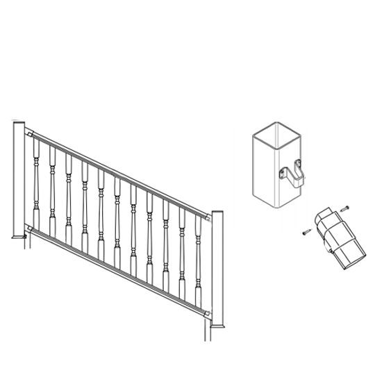 Certainteed - Evernew Kingston Stair Kit Square Baluster 36X6' Almond