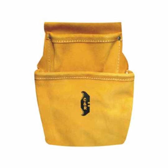 C&R Manufacturing 2 Pocket Standard Nail and Tool Bag Yellow