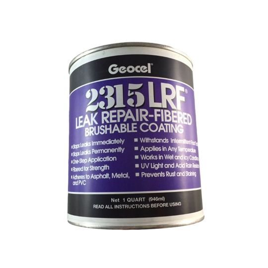 Geocel 2315 Leak Repair-Fibered Brushable Coating - 1 Quart Can White