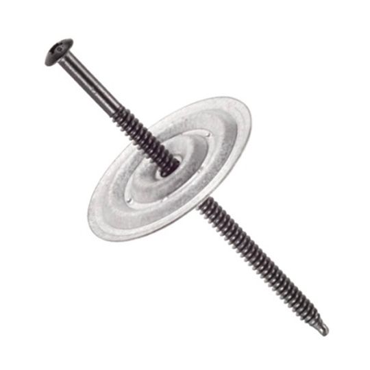 GAF 10" #14 Drill-Tec&trade; Heavy Duty ASAP&reg; 2S Assembled Screws and 2" Steel Barbed Plates Box of 200
