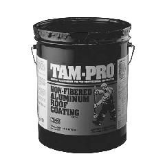 TAMKO TAM-PRO 855 3 Lb. Non-Fibered Aluminum Roof Coating - 5 Gallon Pail