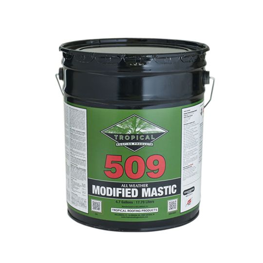 Tropical Roofing Products 509AF All Weather Modified Mastic - Trowel Grade - Asbestos Free - 5 Gallon Pail