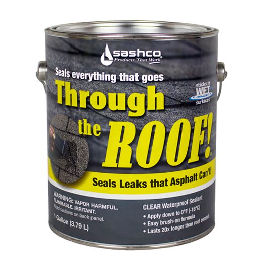 Sashco Through the Roof! Roofing Caulk - 1 Gallon Can Clear