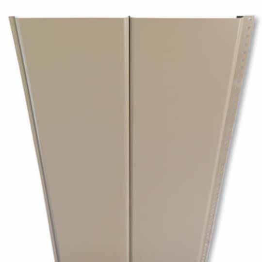 Mastic Envoy Double 6" Solid V-Groove Aluminum Soffit Panel Silver Grey