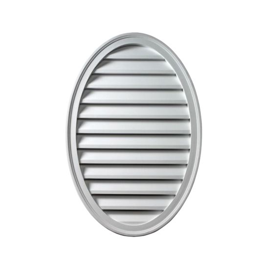 Fypon Molded Millwork 18" x 24" Decorative Vertical Oval Louver