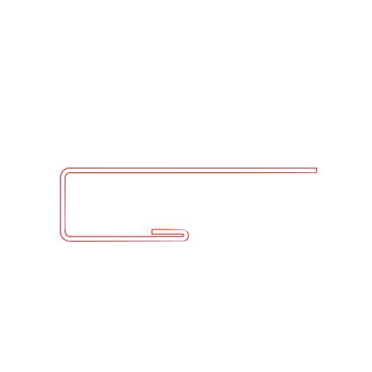 .019 x 1/2" x 12' Aluminum JChannel 1