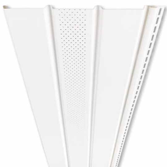 Mastic Pro-Tech Plus Triple 4" Center Ventilated Vinyl Soffit Panel White