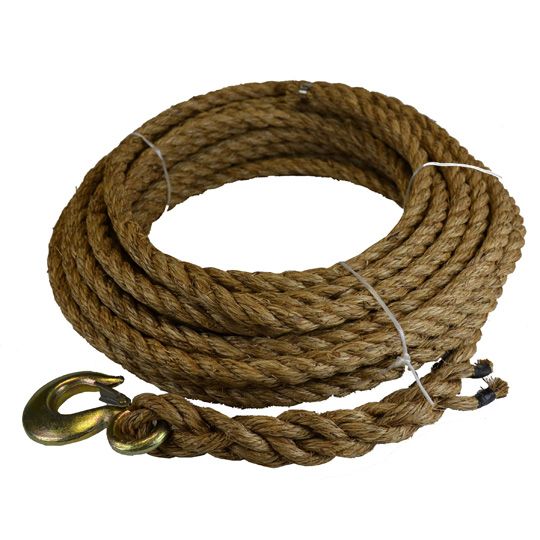 Roofmaster 75' x 3/4" Manila Rope with Hook