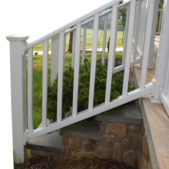 36" x 8' Classic Vinyl Stair Rail