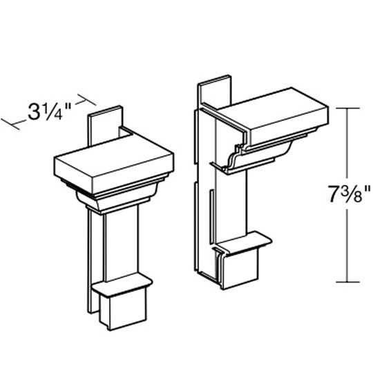 Siding Endcaps for 120" Mantel System