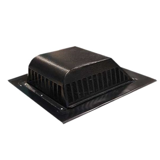 Owens Corning VentSure Galvanized Steel High Profile Slant Back Roof Vent with Exterior Louver Black