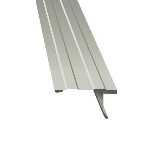 1-1/2 Commercial Aluminum D-Style Roof Edge with Hems