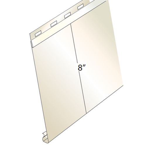 Quality Aluminum Products 8" x 12'6" Horizontal Deluxe Smooth Siding White
