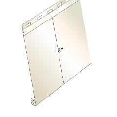 Quality Aluminum Products 8" x 12'6" Horizontal Deluxe Smooth Siding
