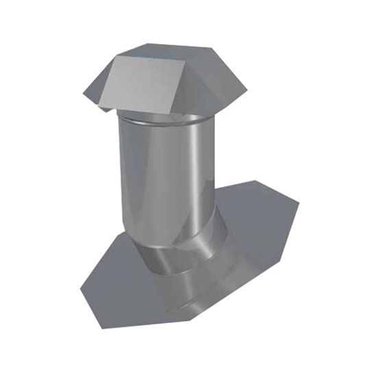 DOT Metal Products 8" to 6" Dia. Painted Tapered Roof Jack for 10/12 to 12/12 Pitch Grey