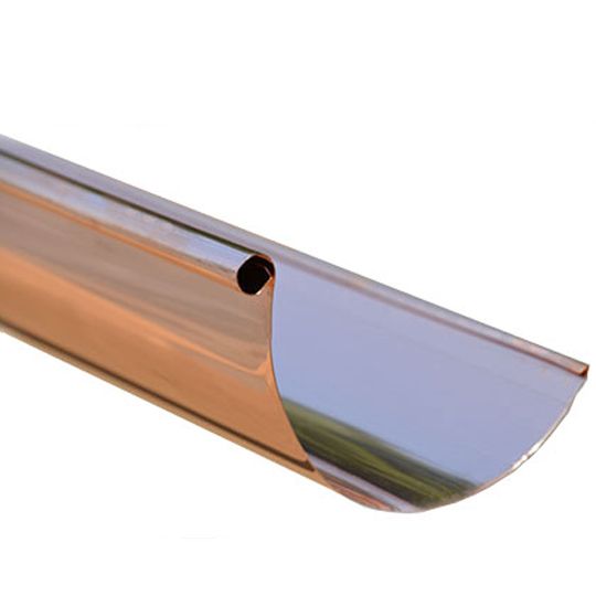 Berger Building Products 6" x 20' Half Round Copper Gutter