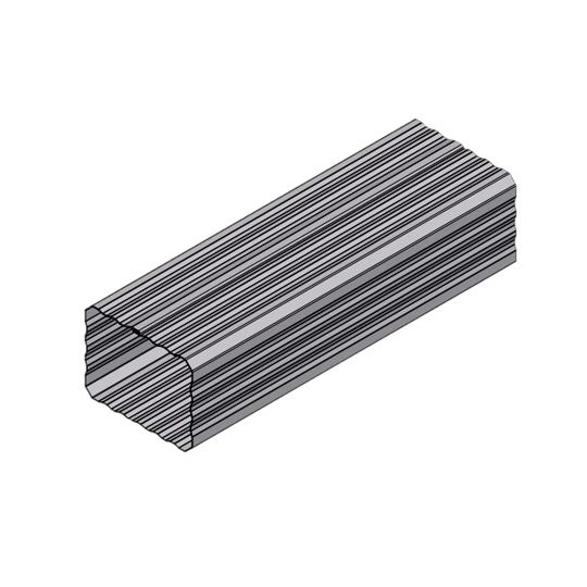 Atas Metals 3" x 4" x 10' Corrugated Downspout