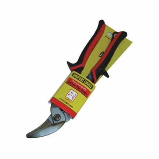 C&R Manufacturing Professional Offset Tin Snips Left Cut Red