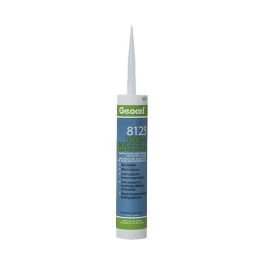 Geocel 8125 High Performance 100% Silicone Acetoxy Cure Sealant - 10 Fl. Oz. Cartridge White