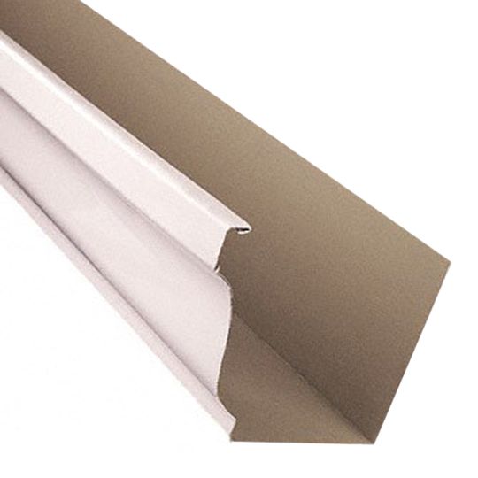 Berger Building Products .032" x 8" x 10' K-Style Painted Aluminum Gutter Straight Back Dark Bronze