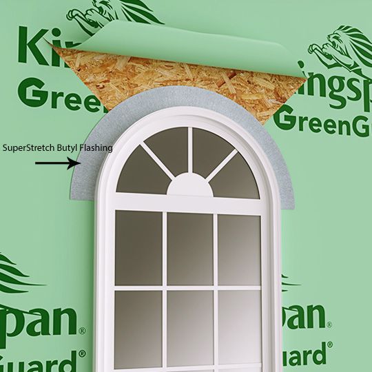 Kingspan Insulation 7" x 33' GreenGuard&reg; SuperStretch&trade; Butyl Flashing