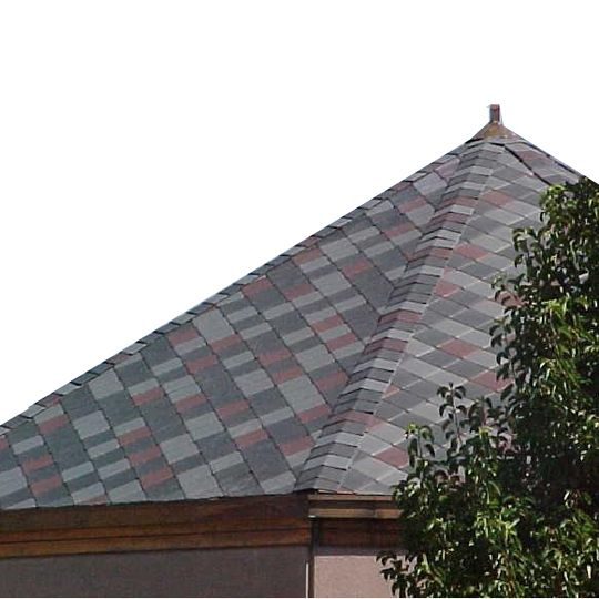 EcoStar Majestic Slate&trade; Chisel Point Polymeric Tiles Stone Red