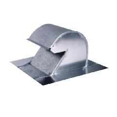 Flamco 10" Galvanized Gooseneck Roof Vent with Damper & Screen