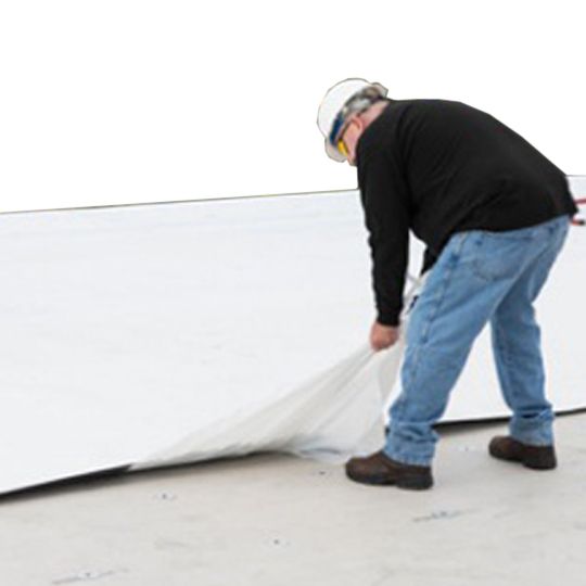 WeatherBond 60 mil 10' x 100' TPO Peel & Stick Reinforced Membrane White