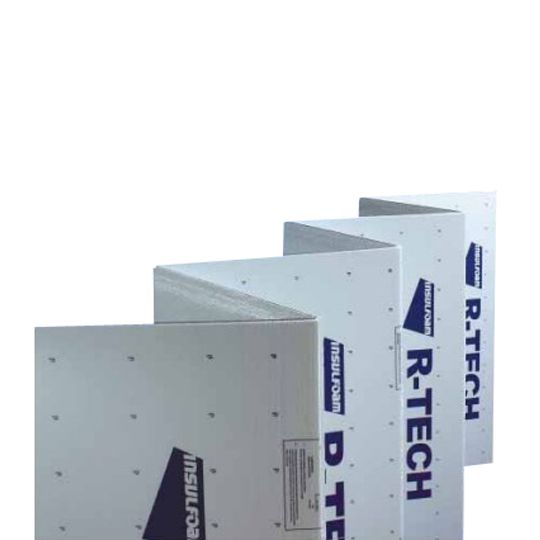 InsulFoam 3/8 x 2' x 4' R-TECH&reg; High Density Fanfold with Adhered Metallic Reflective Facer