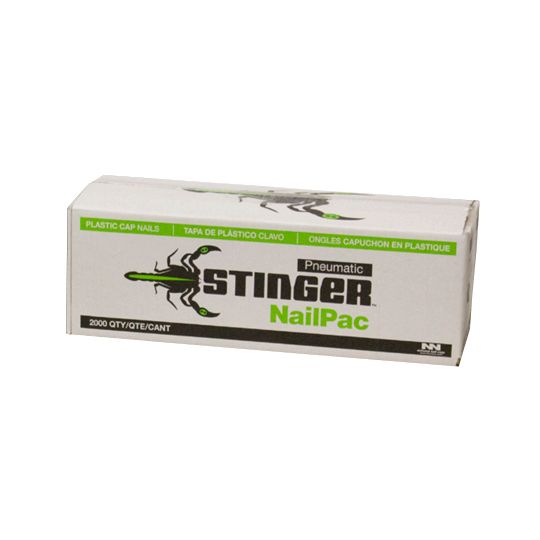 National Nail 1" STINGER&reg; Ring Shank Electro-Galvanized NailPac - Carton of 2,000