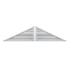 Fypon Molded Millwork 60" x 25" Decorative Two-Piece Triangle Louver