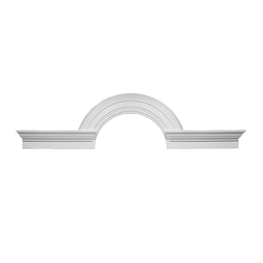 Fypon Molded Millwork 10" Decorative Half-Round Arch with Flankers