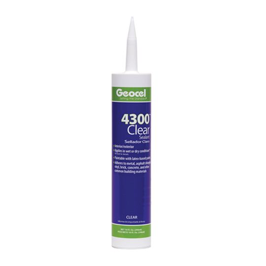 Geocel GeoGreen 4300 Clear Sealant - 9.5 Fl. Oz. Cartridge Clear