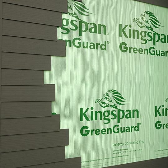 Kingspan Insulation 9' x 125' GreenGuard&reg; RainDrop&reg; 3D Building Wrap Green