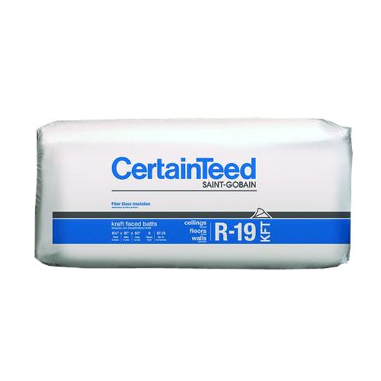 Certainteed - Insulation 6-1/4" x 23" x 93" Sustainable R-19 Kraft Faced Batts - 133.69 Sq. Ft. per Bag