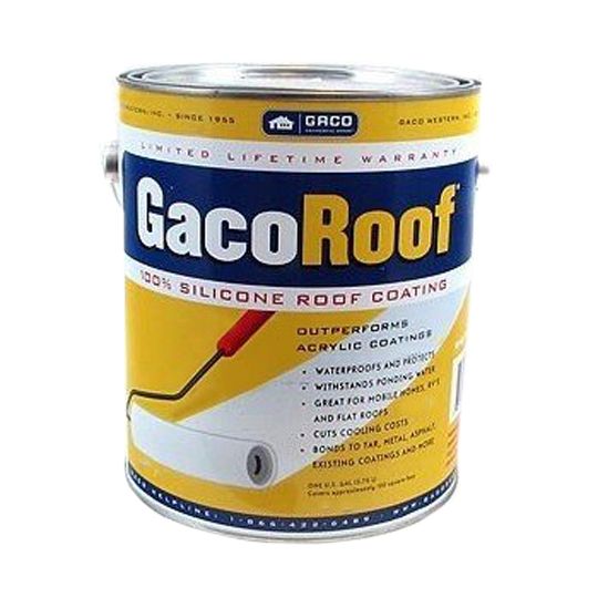 Gaco Western GacoRoof&reg; Low VOC Compliant Silicone Roof Coating - 1 Gallon Pail Grey