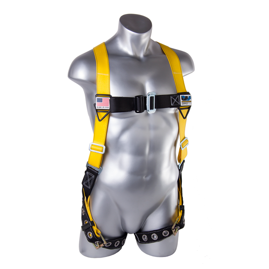 Guardian Fall Protection Velocity Harness with SurfaceTech Webbing Yellow/Black
