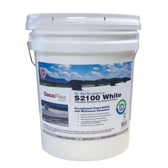 Gaco Western GacoFlex&reg; S2100 Silicone Coating- 5 Gallon Pail White