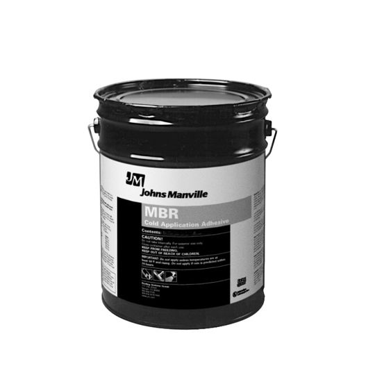 Johns Manville MBR&reg; Premium Cold Application Adhesive 4.7 Gallon Pail Black
