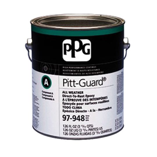 PPG Industries (97-948) Pitt-Guard&reg; All Weather Direct-to-Rust Epoxy Coating with Grey Component A - 1 Gallon Can